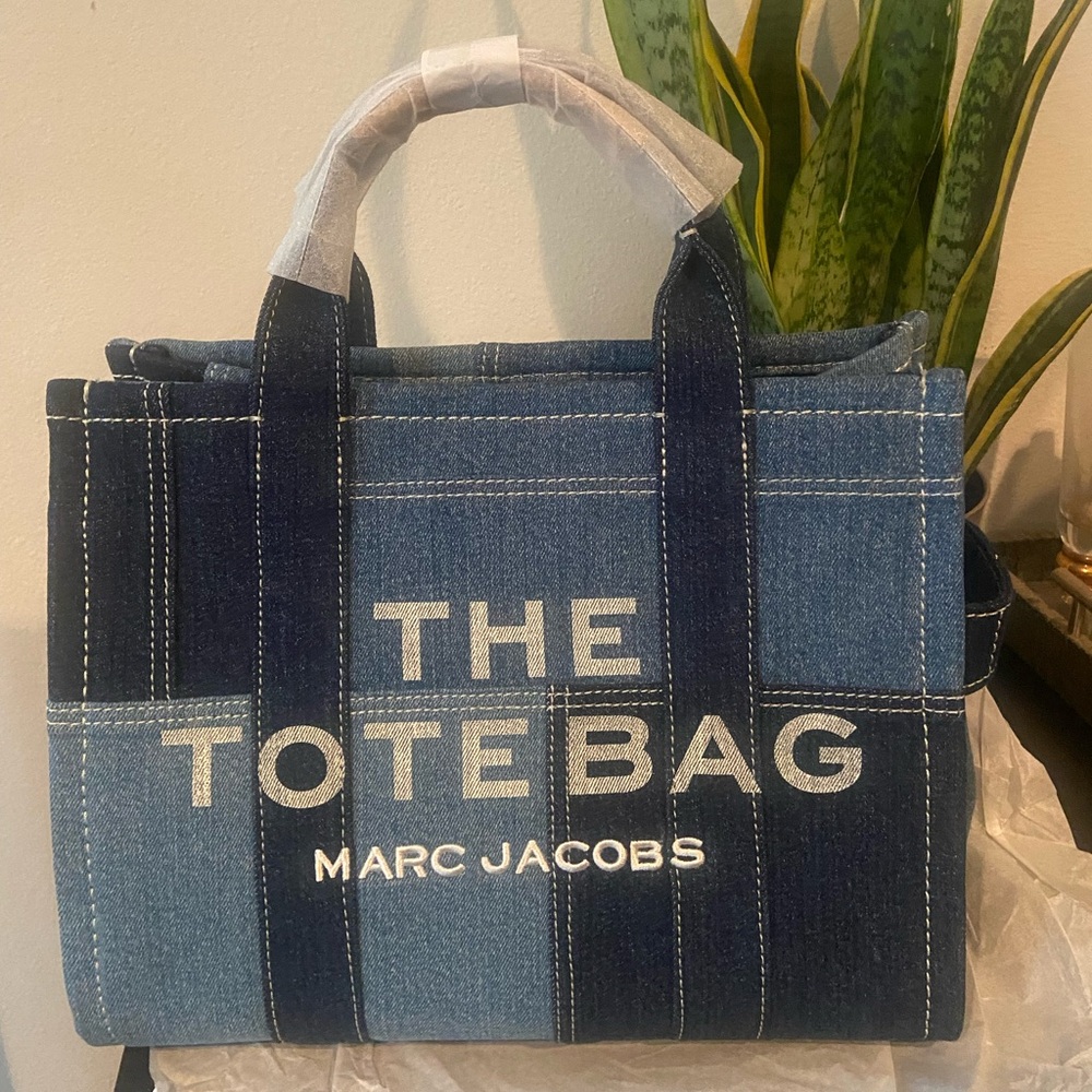 Marc Jacobs Two-Tone Blue Denim Tote